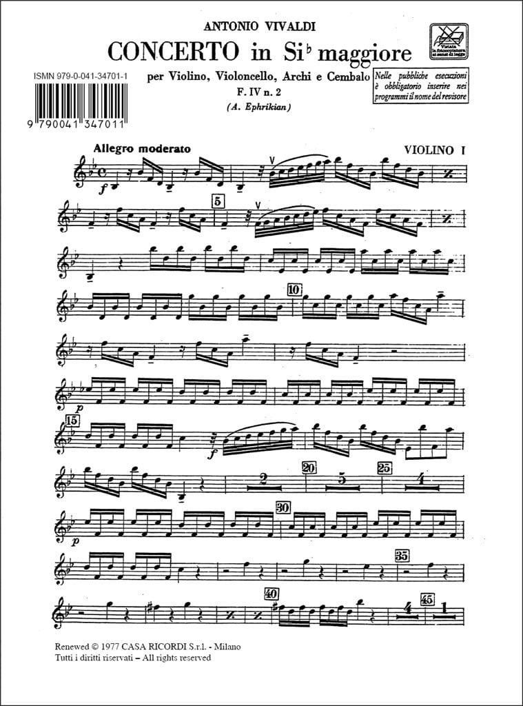 Concerti Per Vl. E Vc. Solisti, Archi E B.C.: